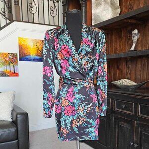 Women's Guess by Marciano mini dress green floral satin